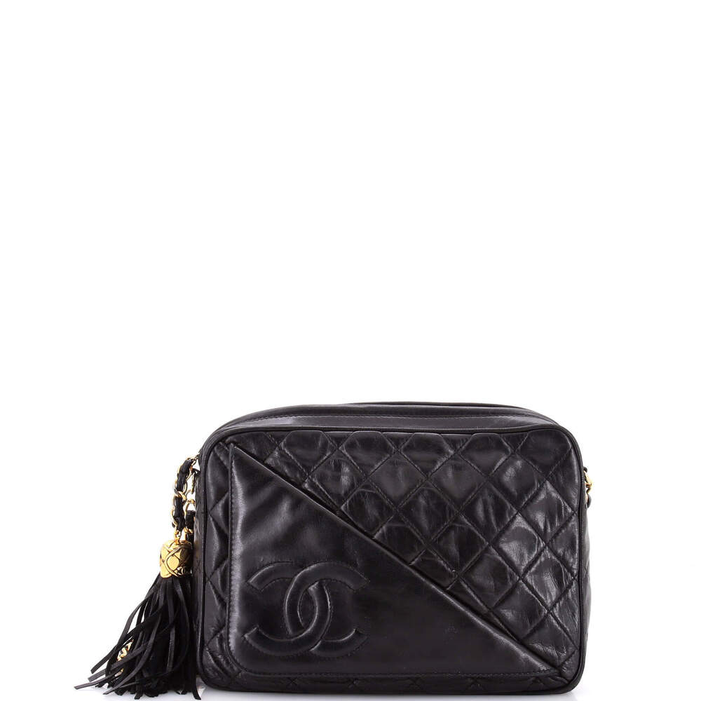Chanel Small Vintage Front Pocket Camera Bag Quilted Lambskin